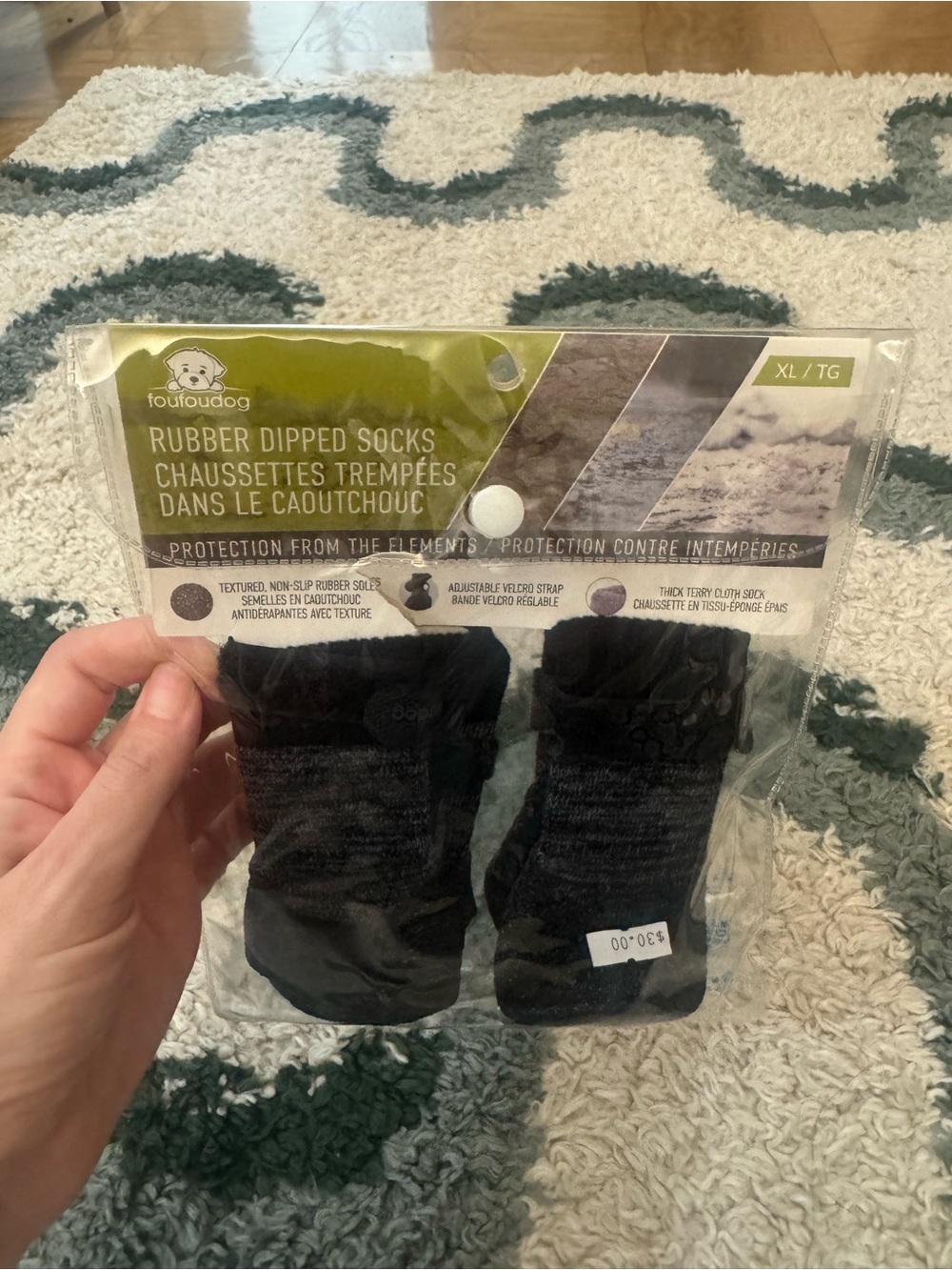 Rubber Dipped Socks for Men - Black